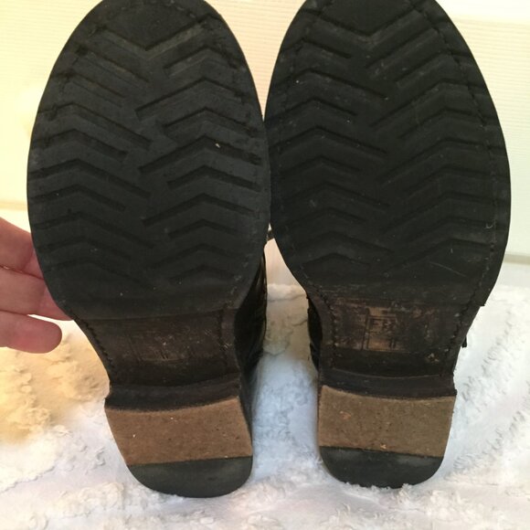 Frye Women’s Veronica Strappy Black Leather Moto Boot Size US 7.5 - Picture 11 of 16